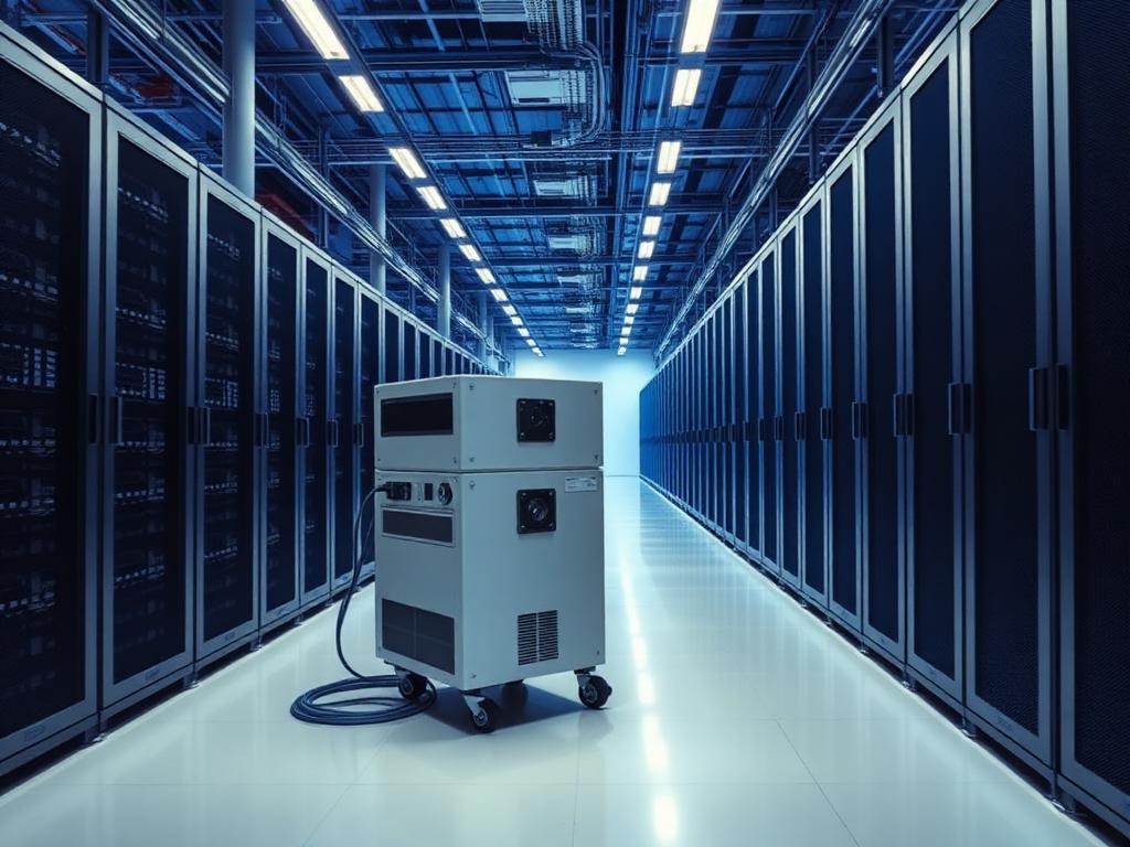 Portable load bank connected in a data center server aisle